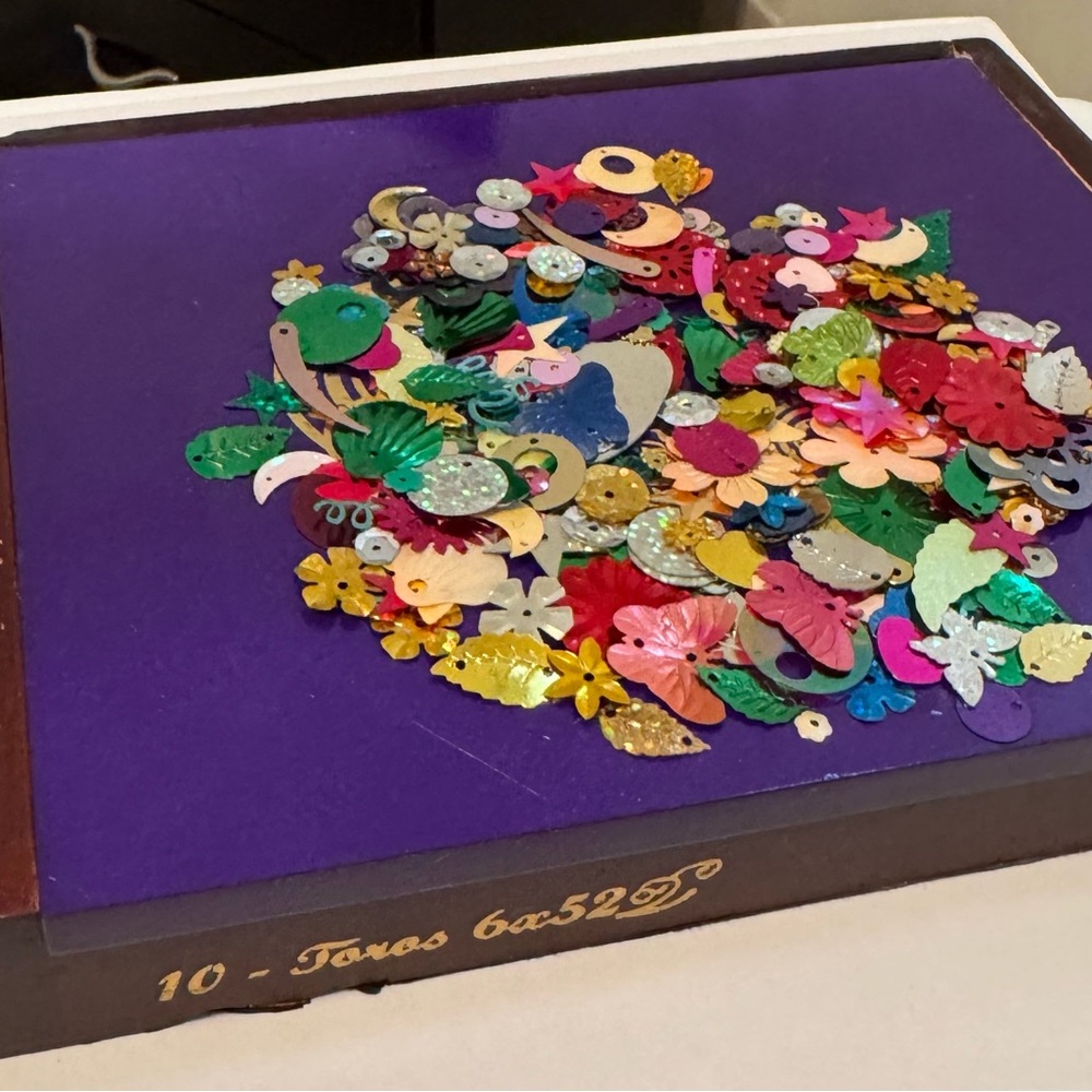 Colorful Sequin and Confetti Mix decorative box